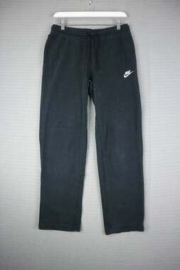 Nike Black Fleece Straight Leg Sweatpants Mens Faded Small